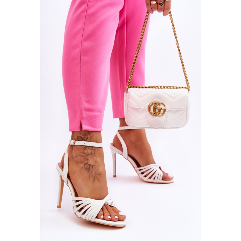 Damen-Sandalen mit hohem Absatz, Weiß, My Darling 1