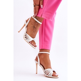 Damen-Sandalen mit hohem Absatz, Weiß, My Darling 2