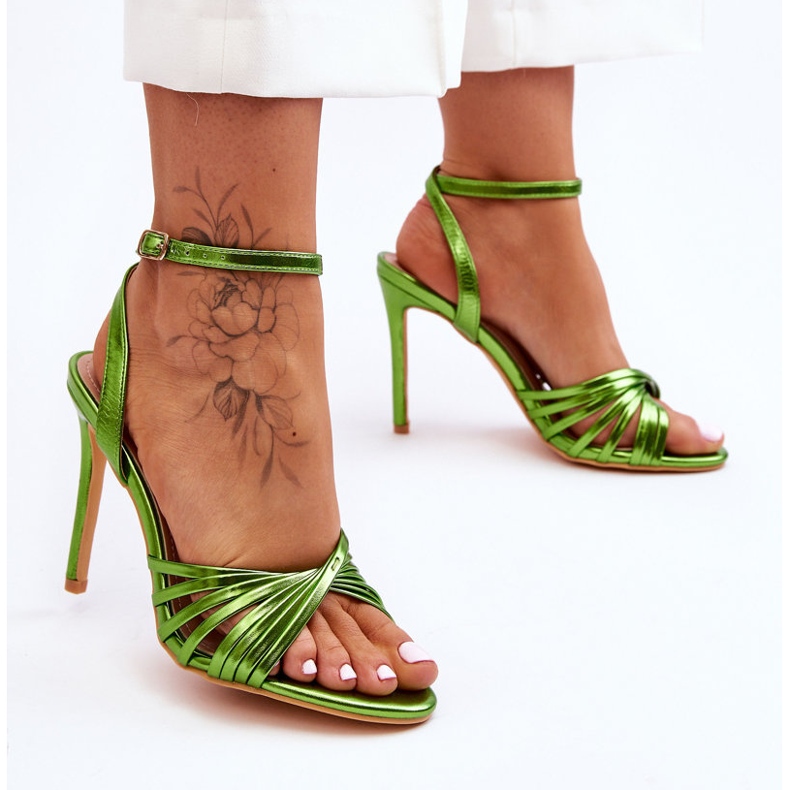 Grüne My Darling High Heel-Sandalen für Damen 2