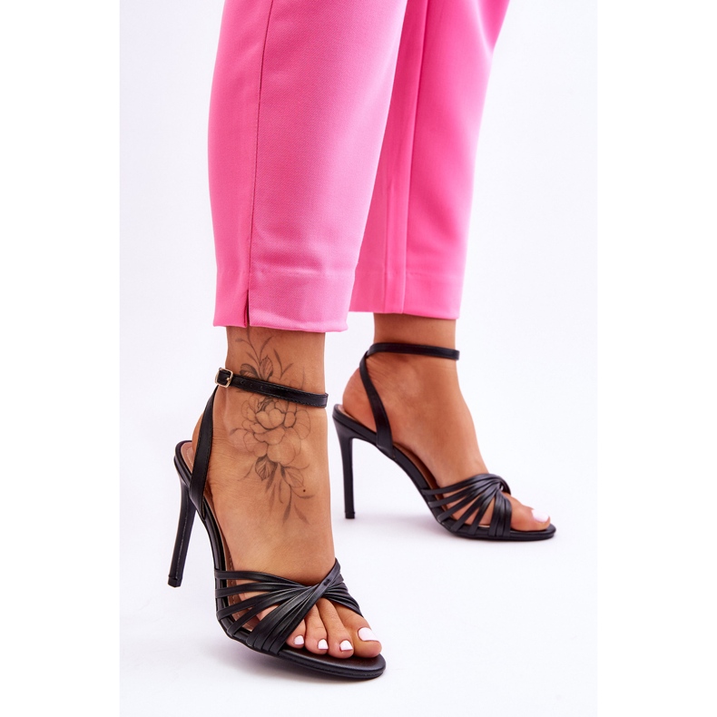 Damen-Sandalen mit hohem Absatz, Schwarz, My Darling 2