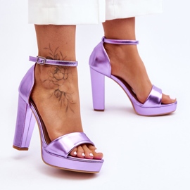 Lila Mandy High Heel Sandalen violett 2