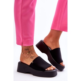 Damen-Plateauhausschuhe Schwarz Carmela 2