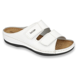 Inblu Damen Leder Flip Flops 158d107 Weiß 1