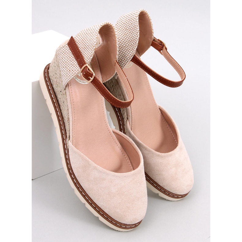 Ellio Beige Keil-Espadrilles 1