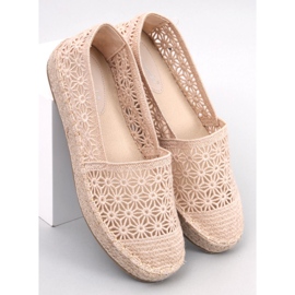Terian Beige durchbrochene Espadrilles 1