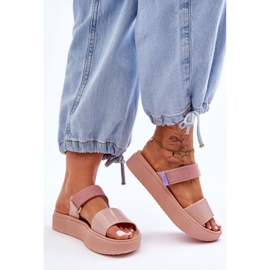 ZAXY Vegane Hausschuhe mit Klettverschluss HH285284 Nude rosa 1