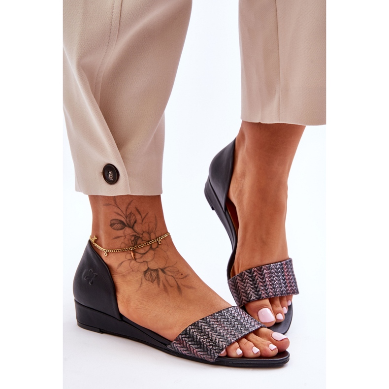 Ledersandalen Maciejka 1971-65 Schwarz 1