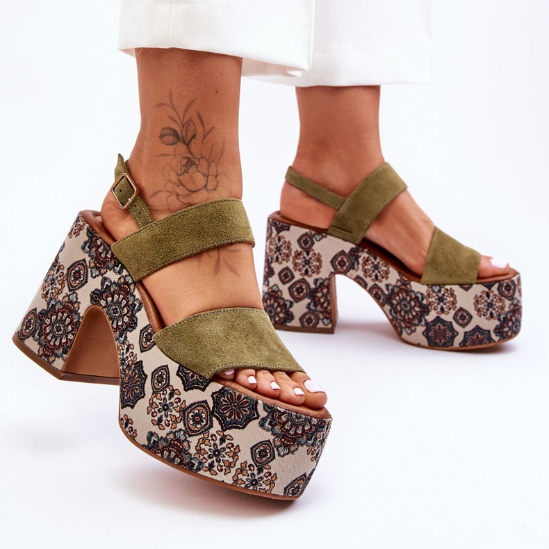 Sandalen mit Lederabsätzen Maciejka 06089-24 Grün 1