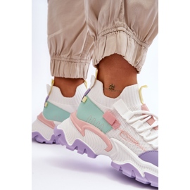 PS1 Slip-on Sock Sneakers für Damen Weiß/Lila Keaton 2