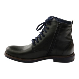 Schwarze Stiefel mit Reißverschluss Nikopol 660 schwarz navy blau 2