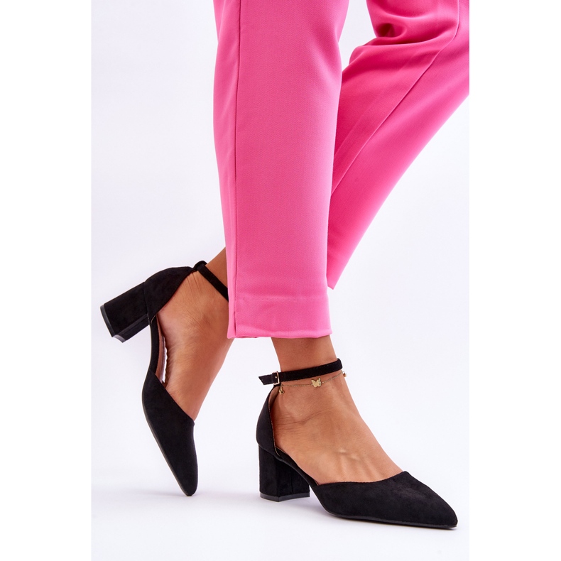 Wildleder-Pumps mit Absatz Black Promise schwarz 2