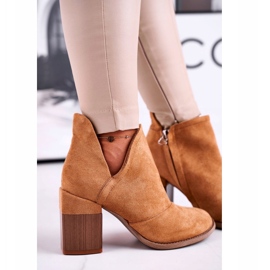 Bella Paris Damenstiefel mit Absatz Camel Cut Meliori braun 4