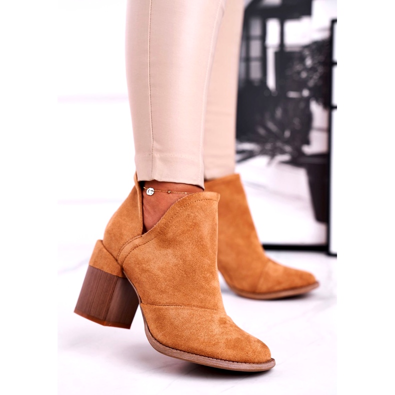 Bella Paris Damenstiefel mit Absatz Camel Cut Meliori braun 1