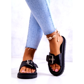 Klassische Hausschuhe mit Schnalle Big Star JJ274A307 Schwarz 1