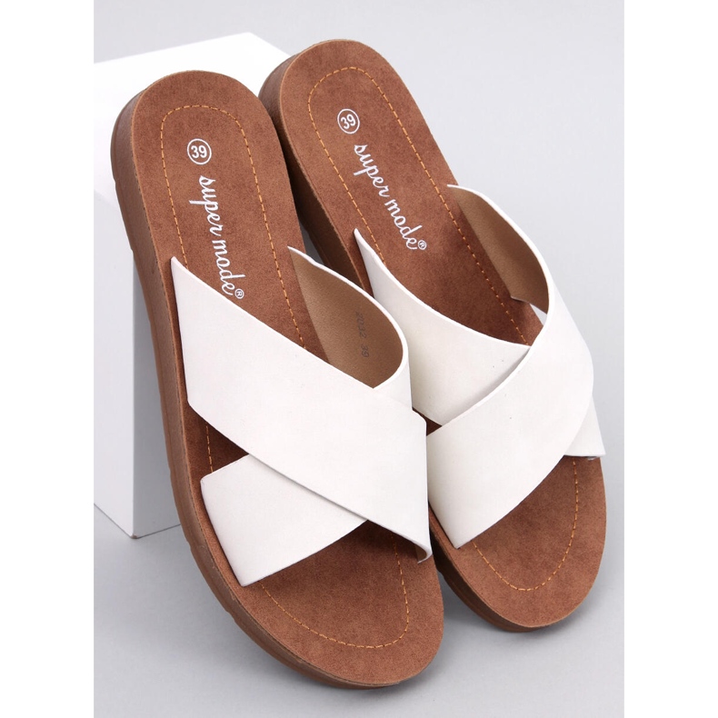 Ryan White Damenhausschuhe weiß 1