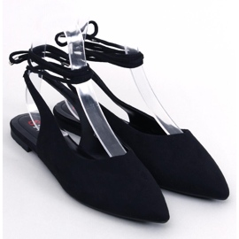 Schwarze Ballerinas mit offenem Absatz von Pirson 1