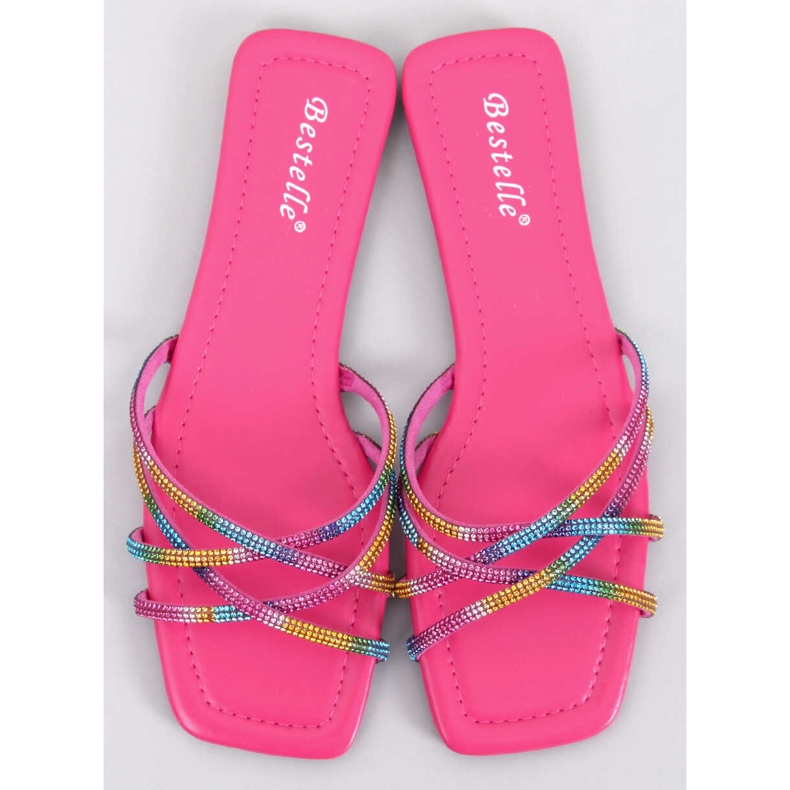 Rexha Fuchsia Strass Hausschuhe rosa 1