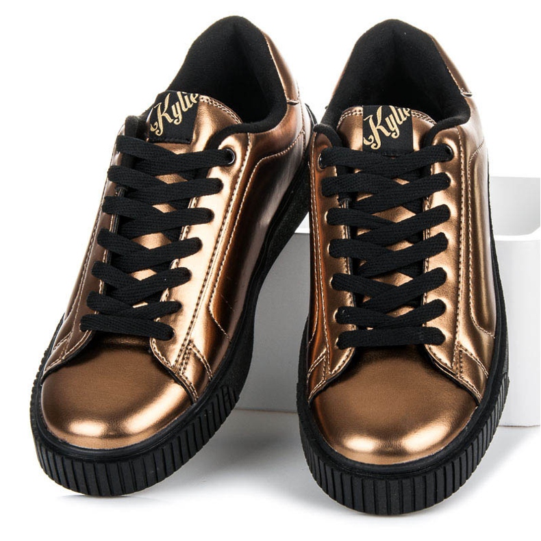 Kylie Turnschuhe auf der Plattform gelb 1