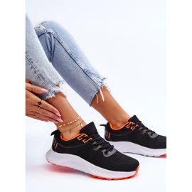 WR1 Klassische Damen-Sportschuhe zum Schnüren Schwarz-Orange Darla 1