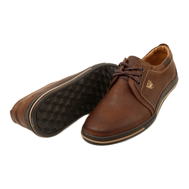 Polbut Leder-Herrenschuhe 343 DK.Camel braun 3