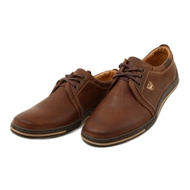 Polbut Leder-Herrenschuhe 343 DK.Camel braun 2