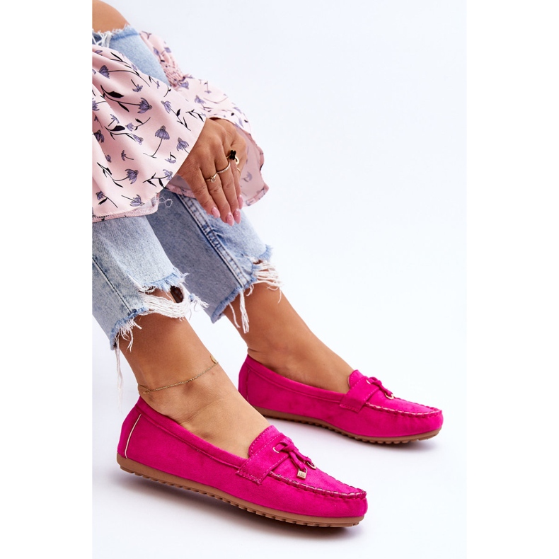 PS1 Klassische Fuchsia-Wildleder-Loafer Gute Zeit rosa 1