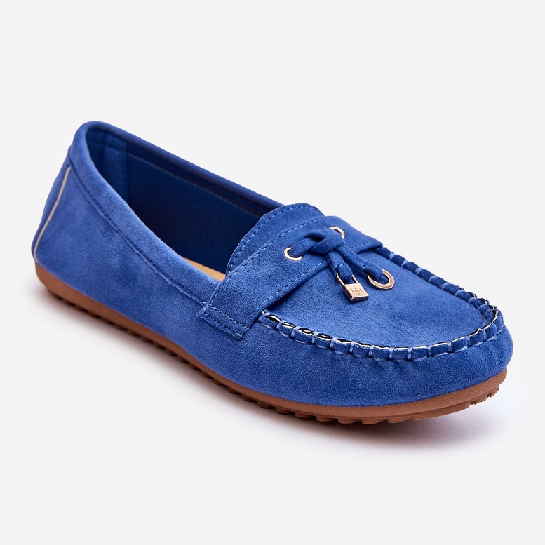 PS1 Klassische blaue Wildleder-Loafer Gute Zeit 1