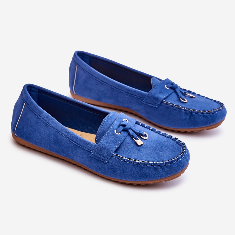PS1 Klassische blaue Wildleder-Loafer Gute Zeit 2