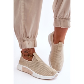 PM1 Klassische Slip-on-Sneaker in Beige von Frankie 1