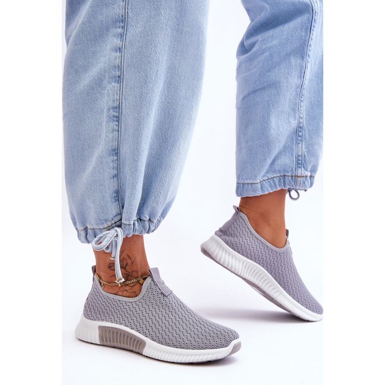 PM1 Klassische Slip-on-Sneakers in Grau von Frankie 1