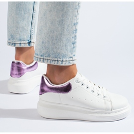 Weiße Shelovet-Sportschuhe für Damen 2