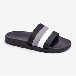 Schwarze Vision-gestreifte Hausschuhe für Damen 1