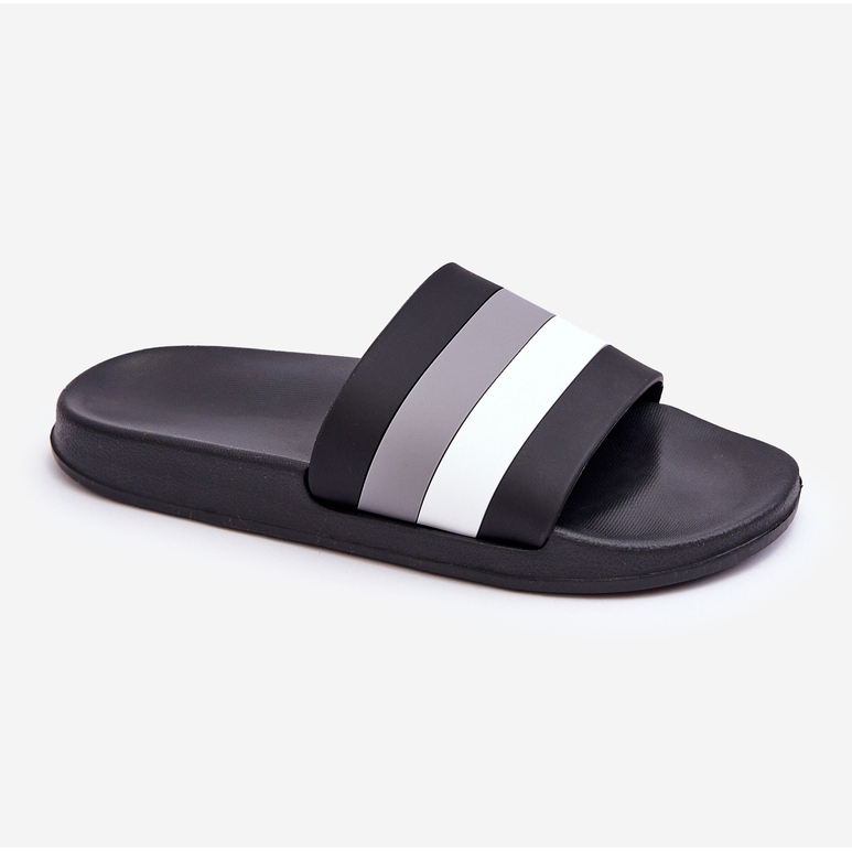 Schwarze Vision-gestreifte Hausschuhe für Damen 1