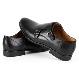 Kampol Herren formale Monki-Schuhe 341/15 schwarz 4