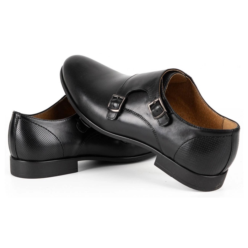 Kampol Herren formale Monki-Schuhe 341/15 schwarz 4