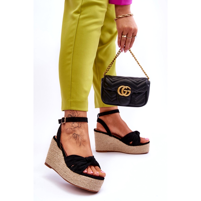 Keilsandalen für Damen Schwarz Kendall 2