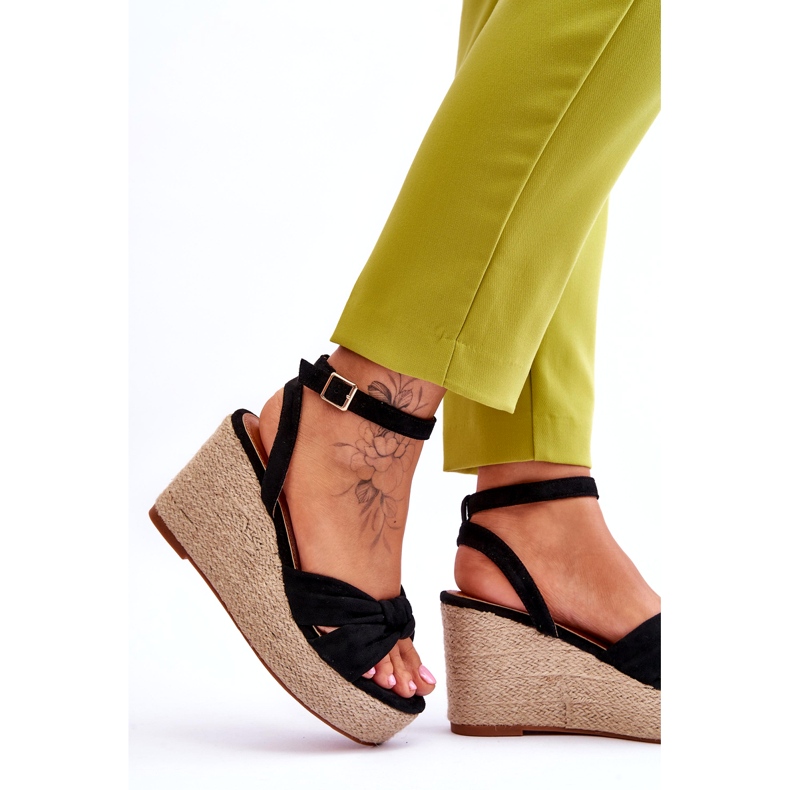 Keilsandalen für Damen Schwarz Kendall 3