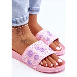 Damenhausschuhe mit Emoticons Pink Cosette rosa 2