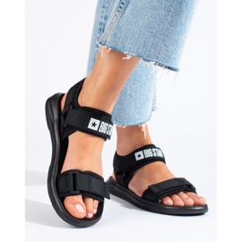 Schwarze Damensandalen Big Star HH274A024B 1