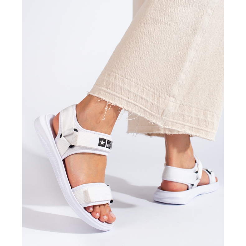 Weiße Damensandalen Big Star HH274A026 2