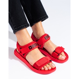 Rote Damensandalen Big Star HH274A027 1