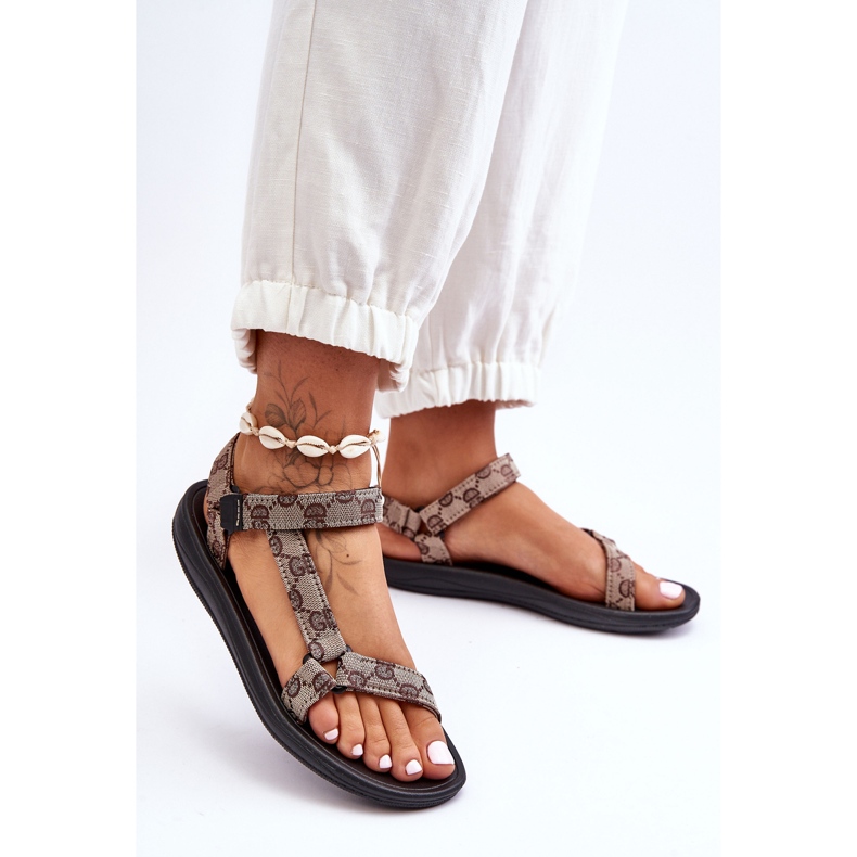 Gemusterte Sportsandalen für Damen Brown Ultimate braun 1