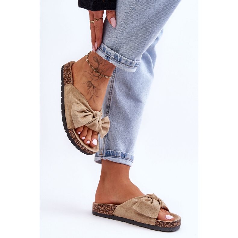 Wendy Hellbeige Korksohle Hausschuhe 2