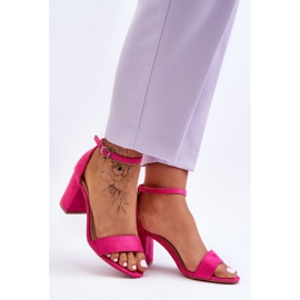 Fuchsia Madame Wildleder-Sandalen mit hohem Absatz rosa 2