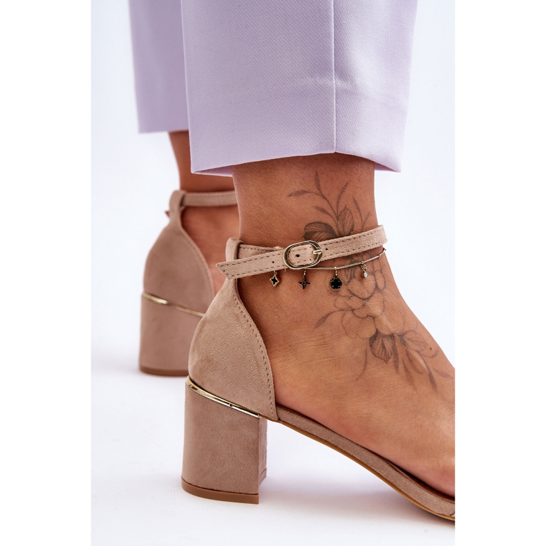 Sandalen mit stabilem Absatz Beige Palermo 2