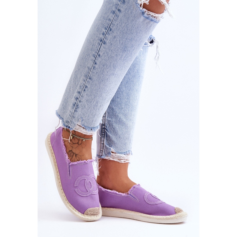 Klassische Damen-Espadrilles Violet Flaure violett 1