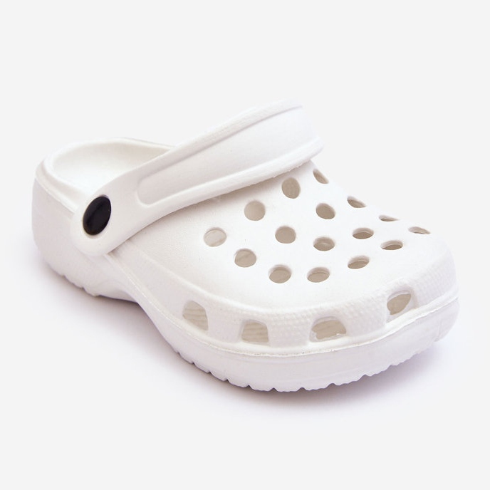 Schaum-Crocs-Sandalen für Kinder, Weiß, Percy 1