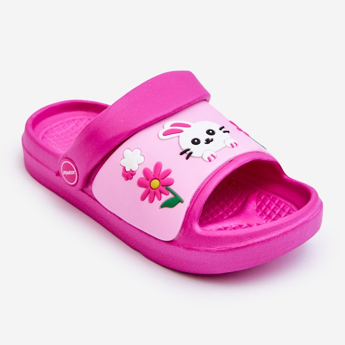 WJ1 Leichte Kinder-Flip-Flops-Sandalen mit Tiermotiv Fuchsia Rico rosa 1