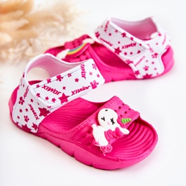 Leichte Schaumstoff-Kindersandalen mit Klettverschluss Fuchsia Asti rosa 2