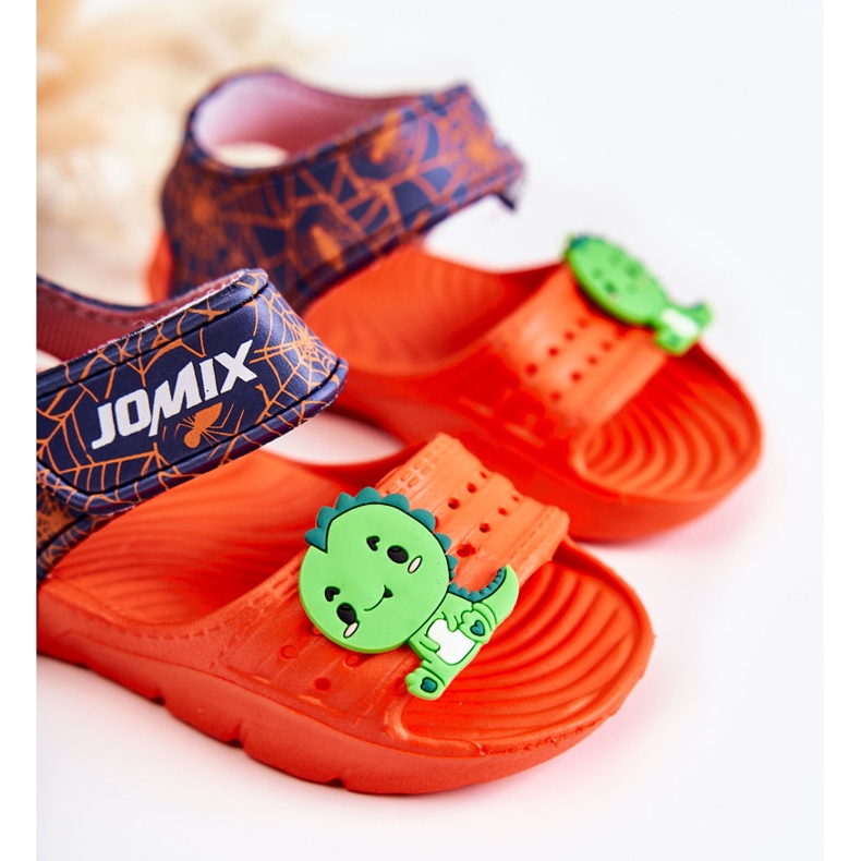 Kinder-Sandalen mit Klettverschluss aus leichtem Schaumstoff, Orange Asti 1
